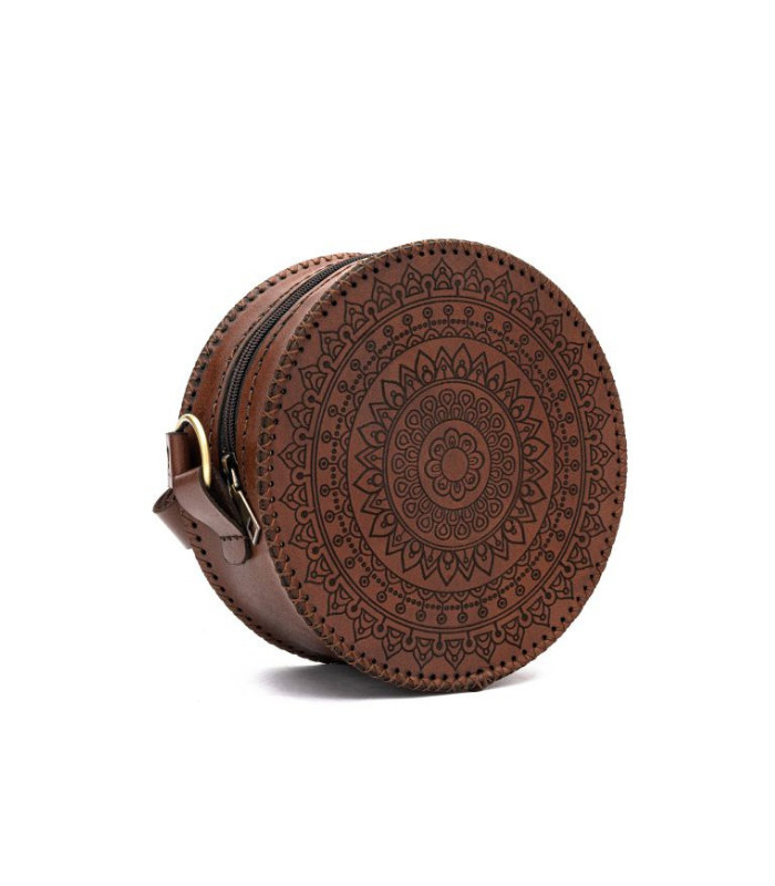 nunela　circle shoulder bag【No.5】 Shoulder Bag in Circle with Laser Cut Hollow out Lady